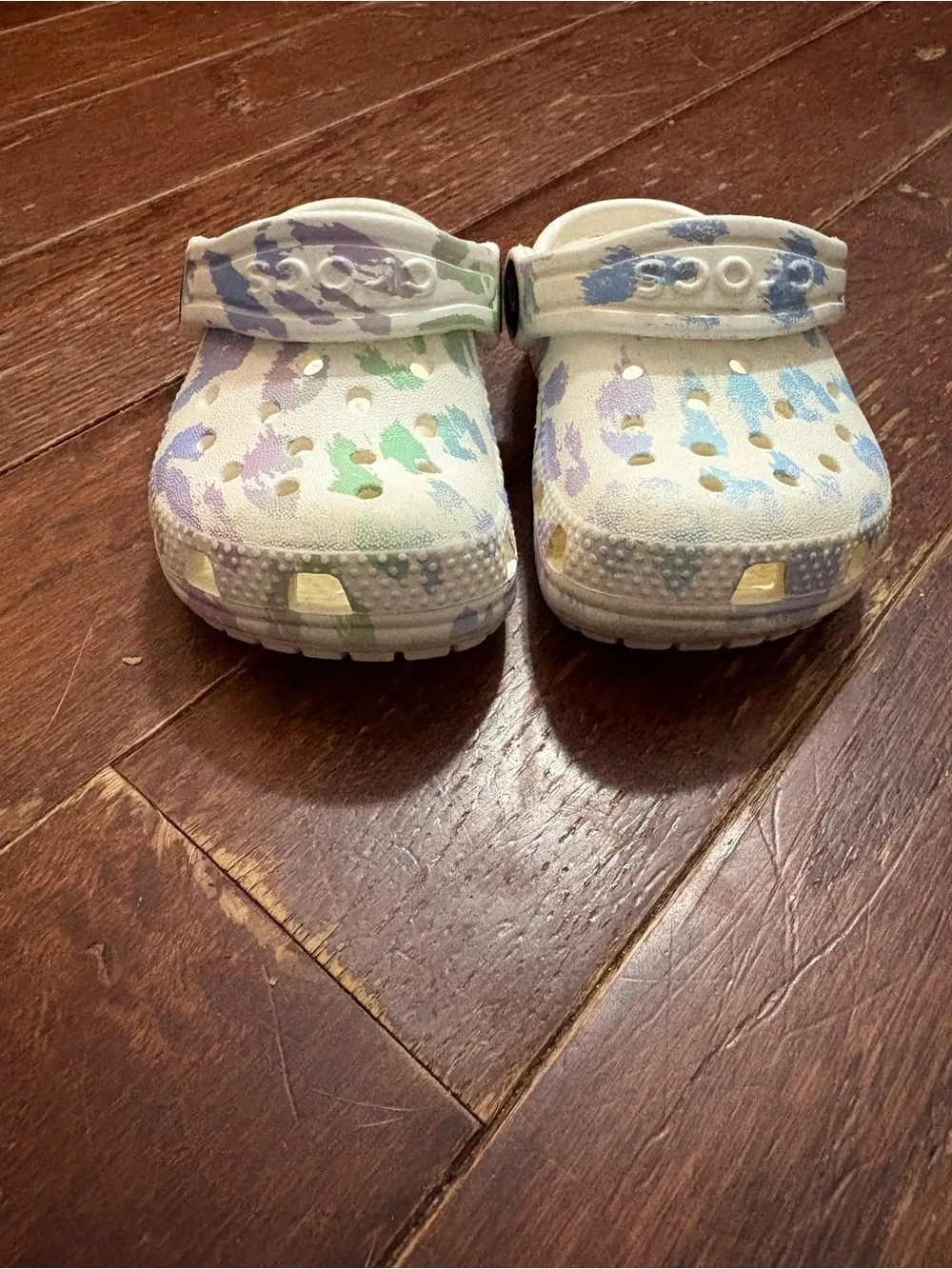 CROCS Kids Clog in Pastel Blue, Green & Lavender